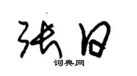 朱錫榮張日草書個性簽名怎么寫