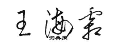 駱恆光王海霜草書個性簽名怎么寫