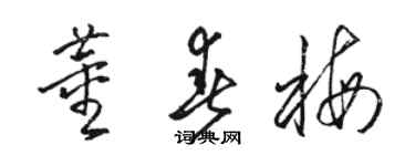 駱恆光董春梅草書個性簽名怎么寫