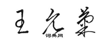 駱恆光王允菊草書個性簽名怎么寫