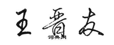 駱恆光王晉友行書個性簽名怎么寫