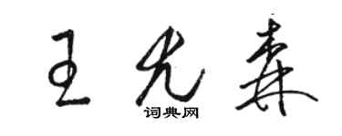 駱恆光王尤森草書個性簽名怎么寫