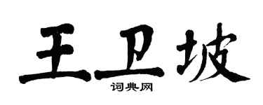 翁闓運王衛坡楷書個性簽名怎么寫