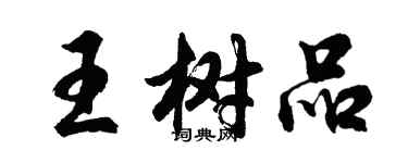 胡問遂王樹品行書個性簽名怎么寫