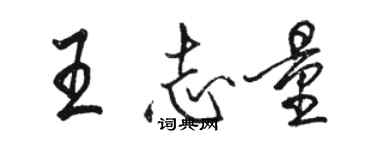 駱恆光王志量行書個性簽名怎么寫