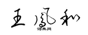 梁錦英王鳳和草書個性簽名怎么寫