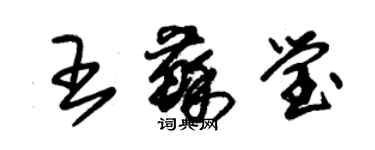 朱錫榮王蘇瑩草書個性簽名怎么寫