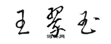 駱恆光王翠玉草書個性簽名怎么寫