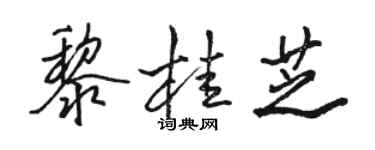 駱恆光黎桂芝行書個性簽名怎么寫