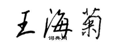 王正良王海菊行書個性簽名怎么寫