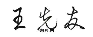 駱恆光王先友行書個性簽名怎么寫