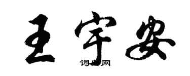胡問遂王宇安行書個性簽名怎么寫