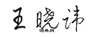 駱恆光王曉諱行書個性簽名怎么寫