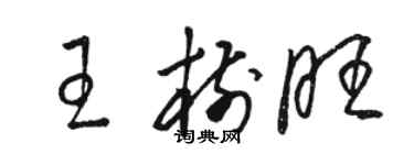 駱恆光王樹旺草書個性簽名怎么寫