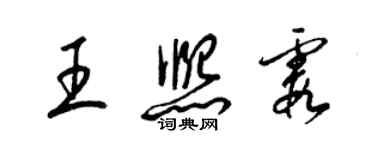 梁錦英王熙霞草書個性簽名怎么寫