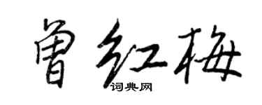 王正良曾紅梅行書個性簽名怎么寫