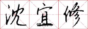 沈宜修怎么寫好看