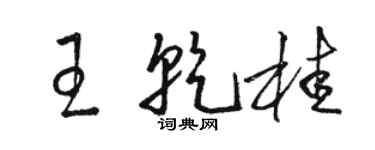 駱恆光王乾桂草書個性簽名怎么寫