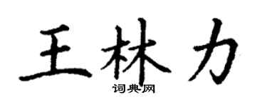 丁謙王林力楷書個性簽名怎么寫