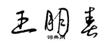 曾慶福王朋春草書個性簽名怎么寫