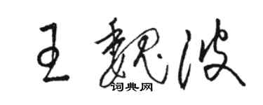 駱恆光王魏波草書個性簽名怎么寫