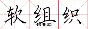 田英章軟組織楷書怎么寫