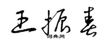 曾慶福王振春草書個性簽名怎么寫