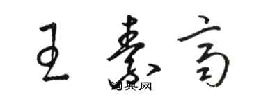 駱恆光王素齊草書個性簽名怎么寫