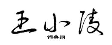 曾慶福王小陵草書個性簽名怎么寫