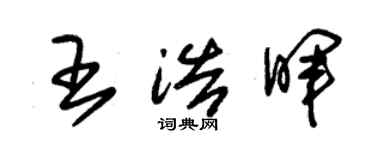 朱錫榮王浩暉草書個性簽名怎么寫