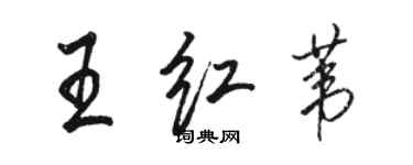 駱恆光王紅葦行書個性簽名怎么寫