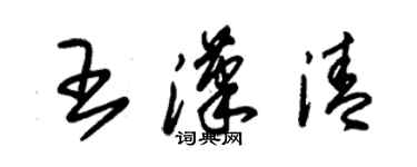 朱錫榮王漢清草書個性簽名怎么寫