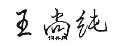 駱恆光王尚純行書個性簽名怎么寫