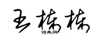 朱錫榮王棟棟草書個性簽名怎么寫