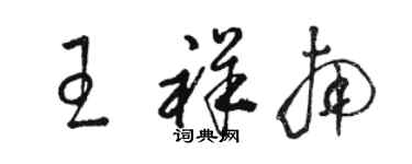 駱恆光王祥南草書個性簽名怎么寫