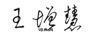 駱恆光王增慧草書個性簽名怎么寫