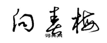 曾慶福向春梅草書個性簽名怎么寫