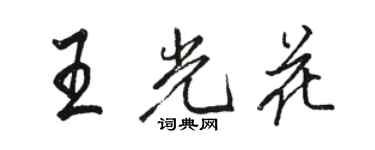 駱恆光王光花行書個性簽名怎么寫