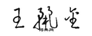 駱恆光王麗金草書個性簽名怎么寫