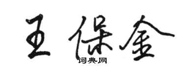 駱恆光王保金行書個性簽名怎么寫