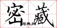 丁謙密藏楷書怎么寫
