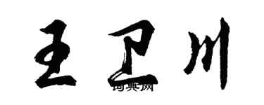 胡問遂王衛川行書個性簽名怎么寫