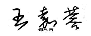 朱錫榮王嘉蓉草書個性簽名怎么寫