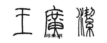 陳墨王廣潔篆書個性簽名怎么寫