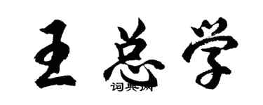 胡問遂王總學行書個性簽名怎么寫