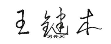 駱恆光王鍵木草書個性簽名怎么寫