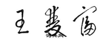 駱恆光王雙富草書個性簽名怎么寫