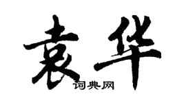 胡問遂袁華行書個性簽名怎么寫