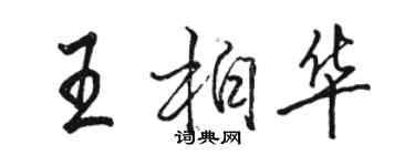 駱恆光王柏華行書個性簽名怎么寫