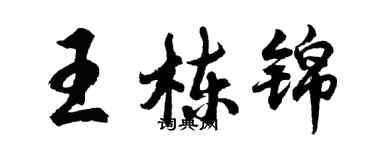 胡問遂王棟錦行書個性簽名怎么寫